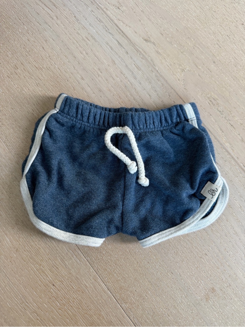 Lulu + Roo Navy Shorts with Cream Trim and Drawstring